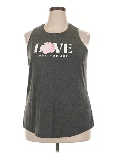 Pre-owned Active By Old Navy Tank Top Gray Halter Neckline Tops