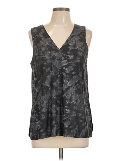 Pre-owned Active By Old Navy Tank Top Gray Plunge Neckline Tops