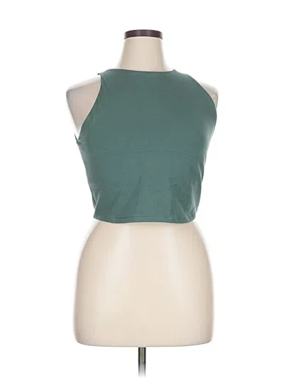 Pre-owned Active By Old Navy Tank Top Green Halter Neckline Tops