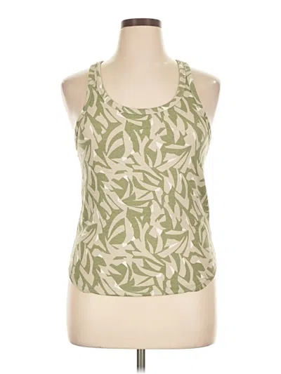 Pre-owned Active By Old Navy Tank Top Green Halter Neckline Tops