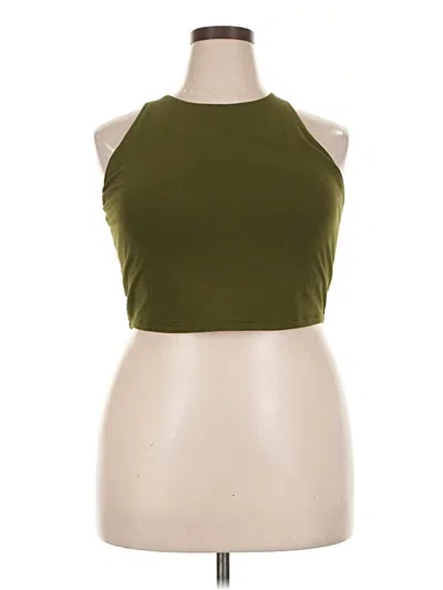Pre-owned Active By Old Navy Tank Top Green Halter Neckline Tops
