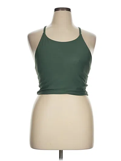 Pre-owned Active By Old Navy Tank Top Green Halter Neckline Tops
