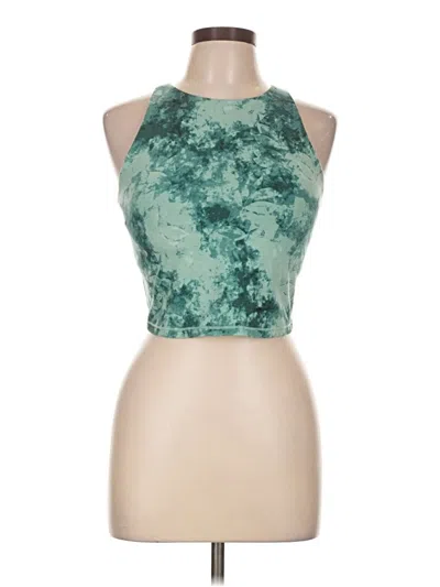Pre-owned Active By Old Navy Tank Top Green Halter Neckline Tops
