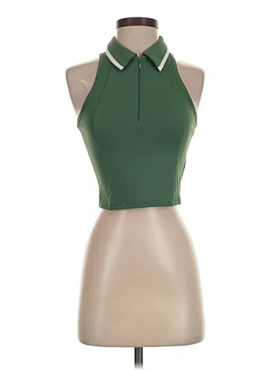 Pre-owned Active By Old Navy Tank Top Green Halter Neckline Tops