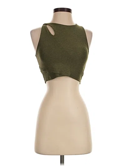 Pre-owned Active By Old Navy Tank Top Green Halter Neckline Tops