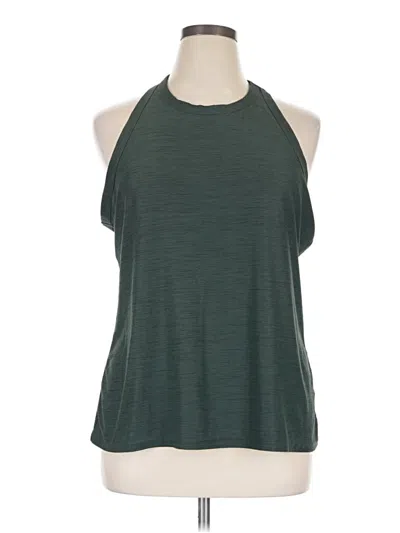 Pre-owned Active By Old Navy Tank Top Green Halter Neckline Tops