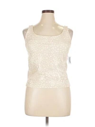 Pre-owned Active By Old Navy Tank Top Ivory Strapless Neckline Tops In White