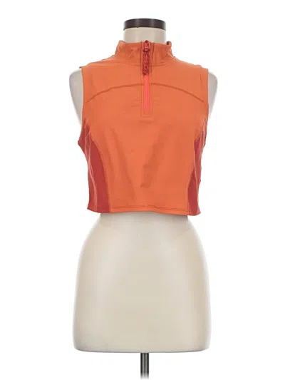 Pre-owned Active By Old Navy Tank Top Orange Halter Neckline Tops