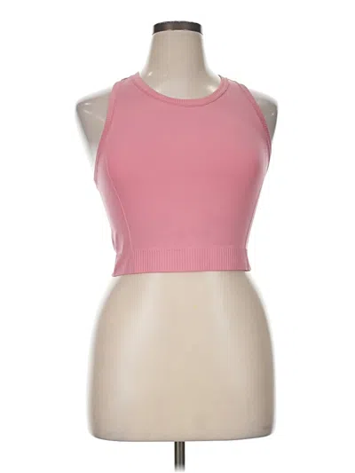 Pre-owned Active By Old Navy Tank Top Pink Halter Neckline Tops