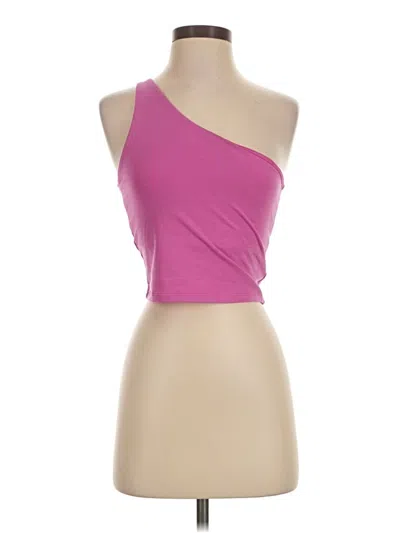 Pre-owned Active By Old Navy Tank Top Pink One Shoulder Neckline Tops