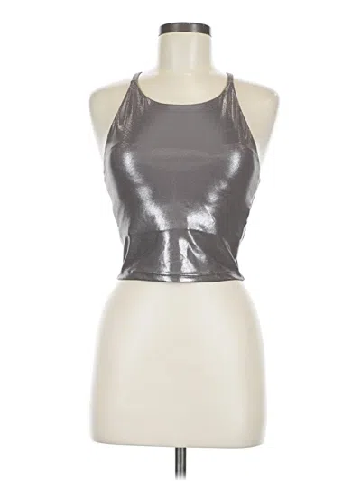 Pre-owned Active By Old Navy Tank Top Silver Halter Neckline Tops