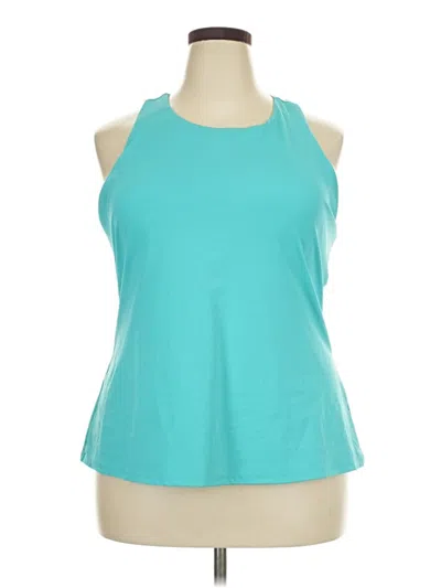 Pre-owned Active By Old Navy Tank Top Teal Halter Neckline Tops