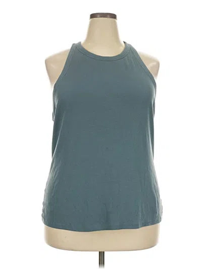 Pre-owned Active By Old Navy Tank Top Teal Halter Neckline Tops