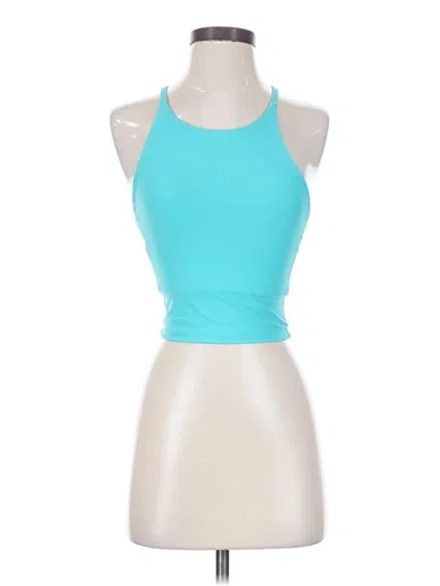 Pre-owned Active By Old Navy Tank Top Teal Halter Neckline Tops