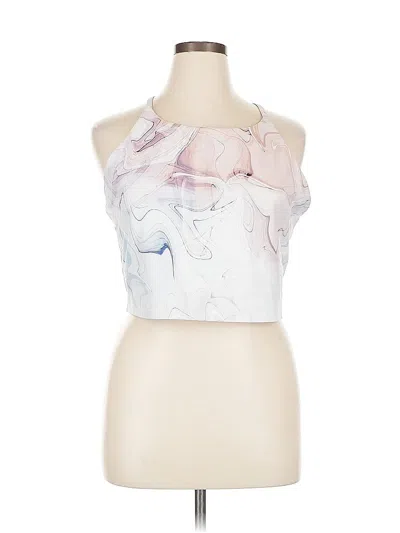 Pre-owned Active By Old Navy Tank Top White Halter Neckline Tops
