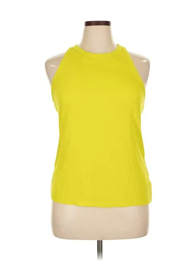 Pre-owned Active By Old Navy Tank Top Yellow Halter Neckline Tops