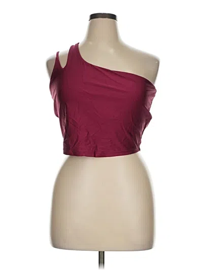 Pre-owned Active By Old Navy Tube Top Burgundy One Shoulder Neckline Tops