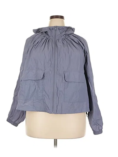 Pre-owned Active By Old Navy Windbreaker Jacket In Gray