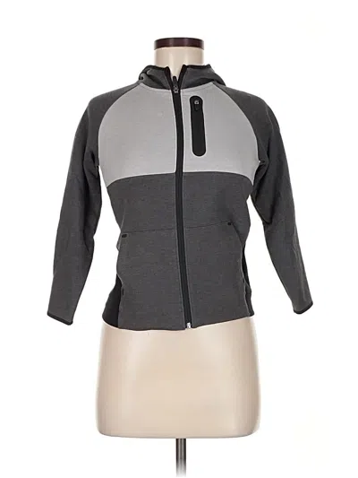 Pre-owned Active By Old Navy Zip Up Hoodie In Gray