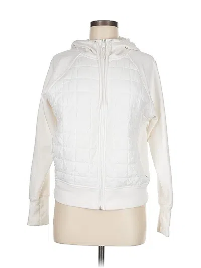 Pre-owned Active By Old Navy Zip Up Hoodie In White