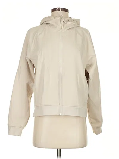 Pre-owned Active By Old Navy Zip Up Hoodie In White