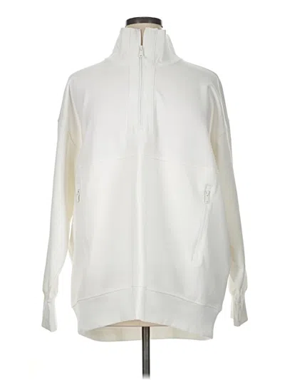 Pre-owned Active By Old Navy Zip Up Hoodie In White