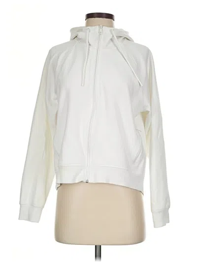 Pre-owned Active By Old Navy Zip Up Hoodie In White