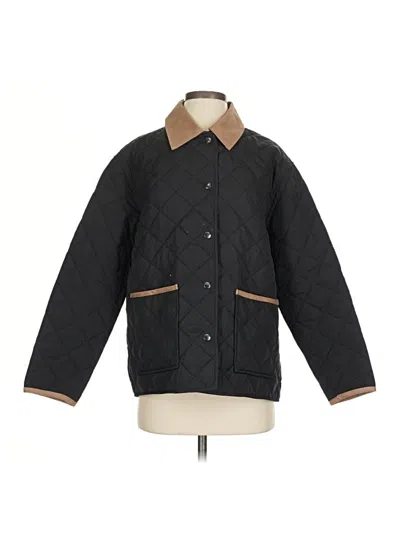 Pre-owned Active Coat In Black