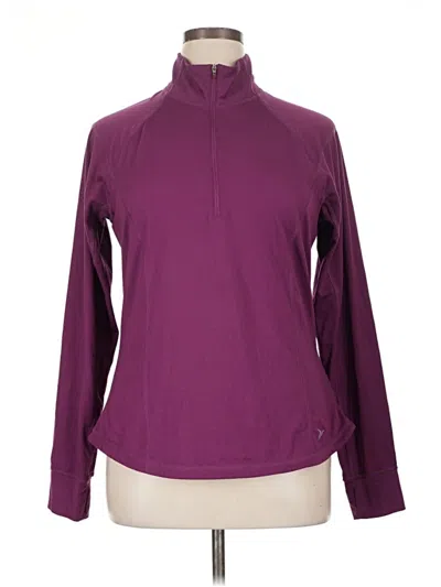Pre-owned Active Fleece Jacket In Purple