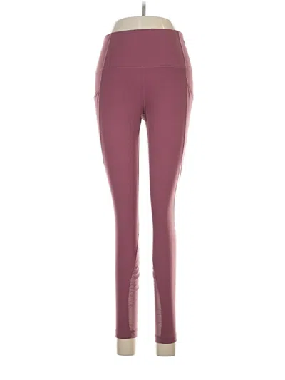 Pre-owned Active Life Active Pants In Burgundy