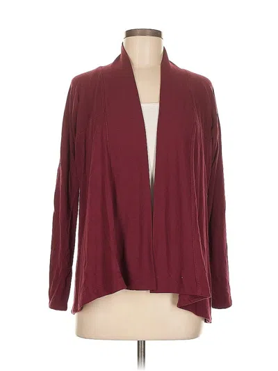 Pre-owned Active Life Cardigan Sweater In Burgundy
