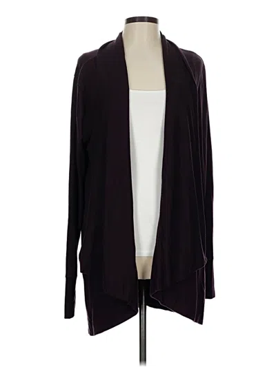 Pre-owned Active Life Cardigan Sweater In Burgundy
