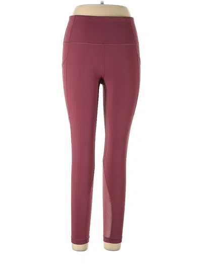 Pre-owned Active Life Leggings In Burgundy