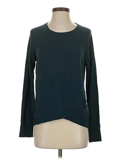 Pre-owned Active Life Long Sleeve Top Teal Crew Neck Tops