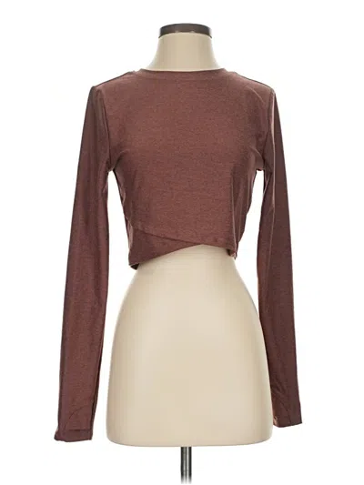 Pre-owned Active Long Sleeve T-shirt In Brown