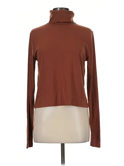 Pre-owned Active Long Sleeve Turtleneck In Brown