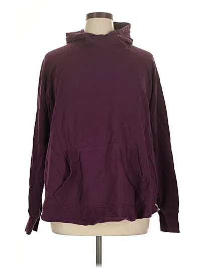 Pre-owned Active Pullover Hoodie In Burgundy