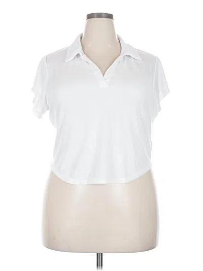 Pre-owned Active Short Sleeve Polo Shirt In White