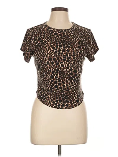 Pre-owned Active Short Sleeve T-shirt In Brown