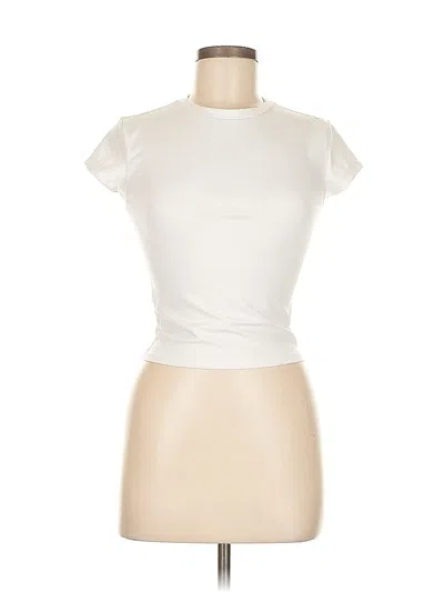Pre-owned Active Short Sleeve Turtleneck In White