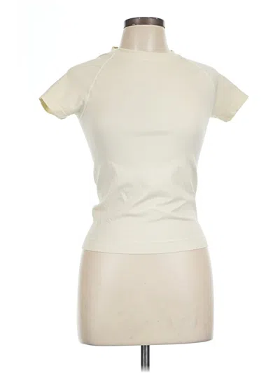 Pre-owned Active Short Sleeve Turtleneck In White