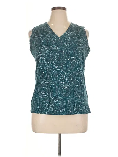 Pre-owned Active Sleeveless Blouse In Blue