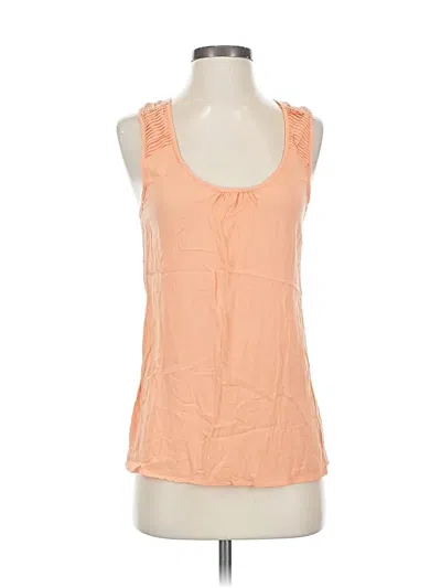 Pre-owned Active Sleeveless Top Orange Scoop Neck Tops