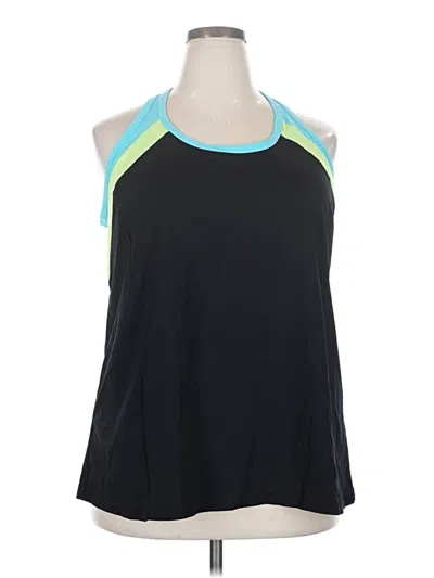 Pre-owned Active Sleeveless Top Teal Halter Neckline Tops In Blue