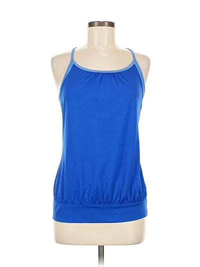 Pre-owned Active Tank Top Blue Halter Neckline Tops