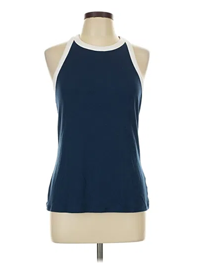 Pre-owned Active Tank Top Blue Halter Neckline Tops