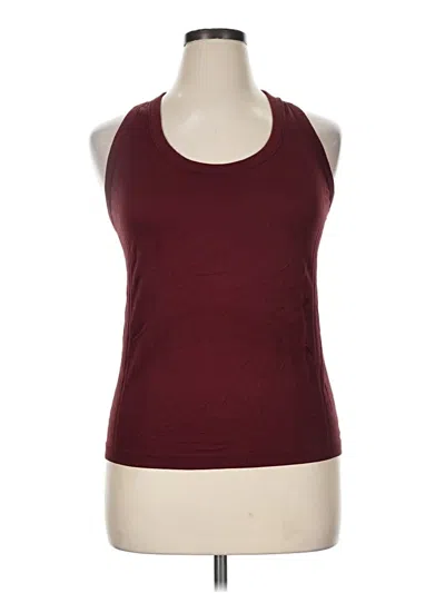 Pre-owned Active Tank Top Burgundy Halter Neckline Tops