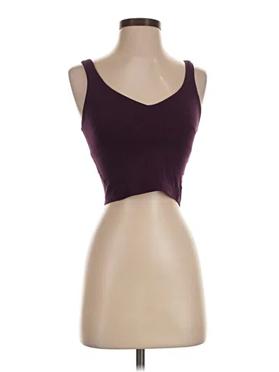 Pre-owned Active Tank Top Burgundy Strapless Neckline Tops