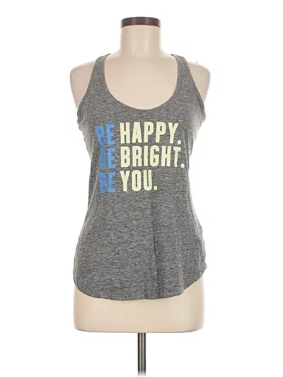 Pre-owned Active Tank Top Gray Halter Neckline Tops