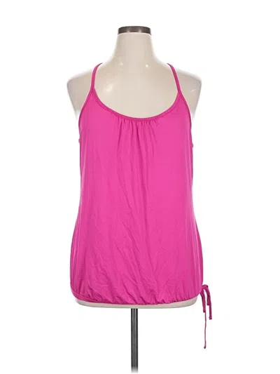 Pre-owned Active Tank Top Pink Halter Neckline Tops